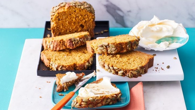 Spiced pumpkin and honey bread.