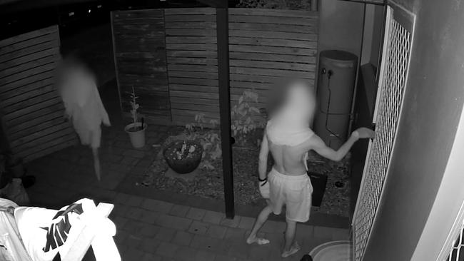 Alleged car thieves caught on CCTV casing a Cairns property. Picture: Queensland Police