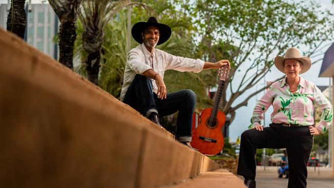 Waters ward aldermen Andrew Arthur and Justine Glover hope a new music festival they want to call the Karama Country Music Muster will help change the fortunes of the northern suburb. Picture: Che Chorley