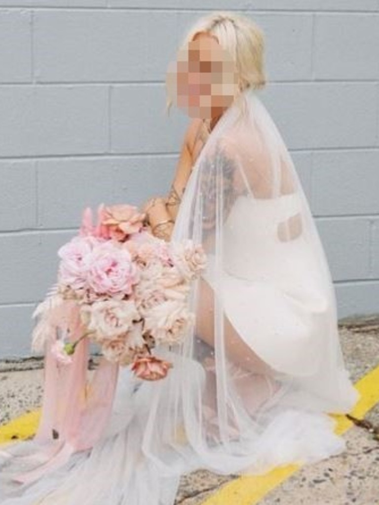 The bride in her gorgeous wedding dress. Picture: Instagram