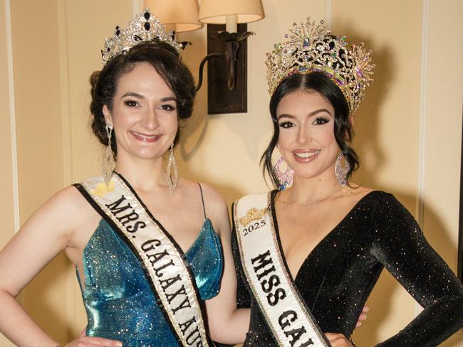 Mrs Galaxy Eleni Selleck and Jazinda Barnes Miss Galaxy as the Intercontinental , Sanctuary Cove hosts the the Miss Australia National Final and crowning of  three Miss AustraliaÃs on the Gold Coast.Picture: Glenn Campbell