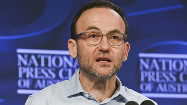 Australian Greens Leader addresses the National Press Club of Australia in Canberra., Picture: NewsWire / Martin Ollman