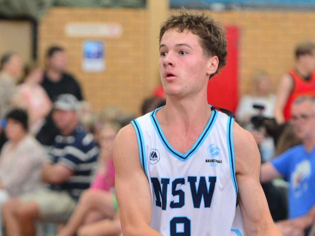 NSW Waratahs guard Louis Bull during the Australian Country Junior Basketball Cup. Picture: Tony Long