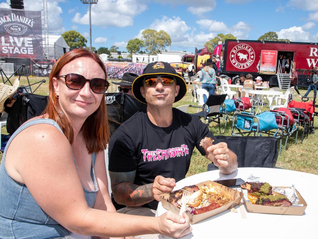 Amanda and Wayne Smith. Meatstock - Music, Barbecue and Camping Festival at Toowoomba Showgrounds.Saturday March 9th, 2024 Picture: Bev Lacey