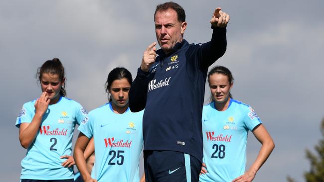 Alen Stajcic during a training session in Portugal last year. (Photo by Octavio Passos/Getty Images)