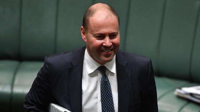 Treasurer Josh Frydenberg in Question Time on Wednesday. Picture: AAP