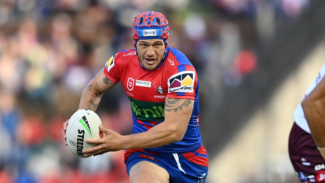 Kalyn Ponga shakes off head knock in Knights win over Manly. Picture: Getty Images.