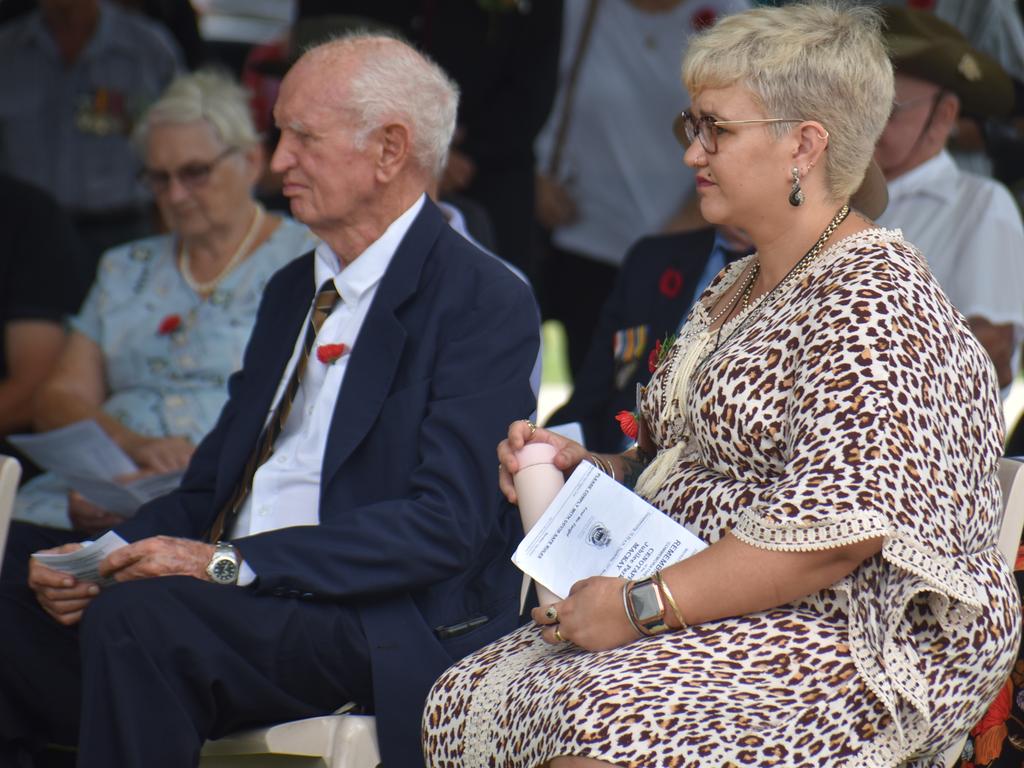 Maludane Simeon at the 2021 Remembrance Day Ceremony in Jubilee Park. Picture: Lillian Watkins