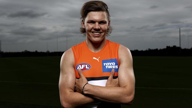 Cooper Hamilton hopes his twin, Hugh, can follow him into the AFL. Picture: Phil Hillyard