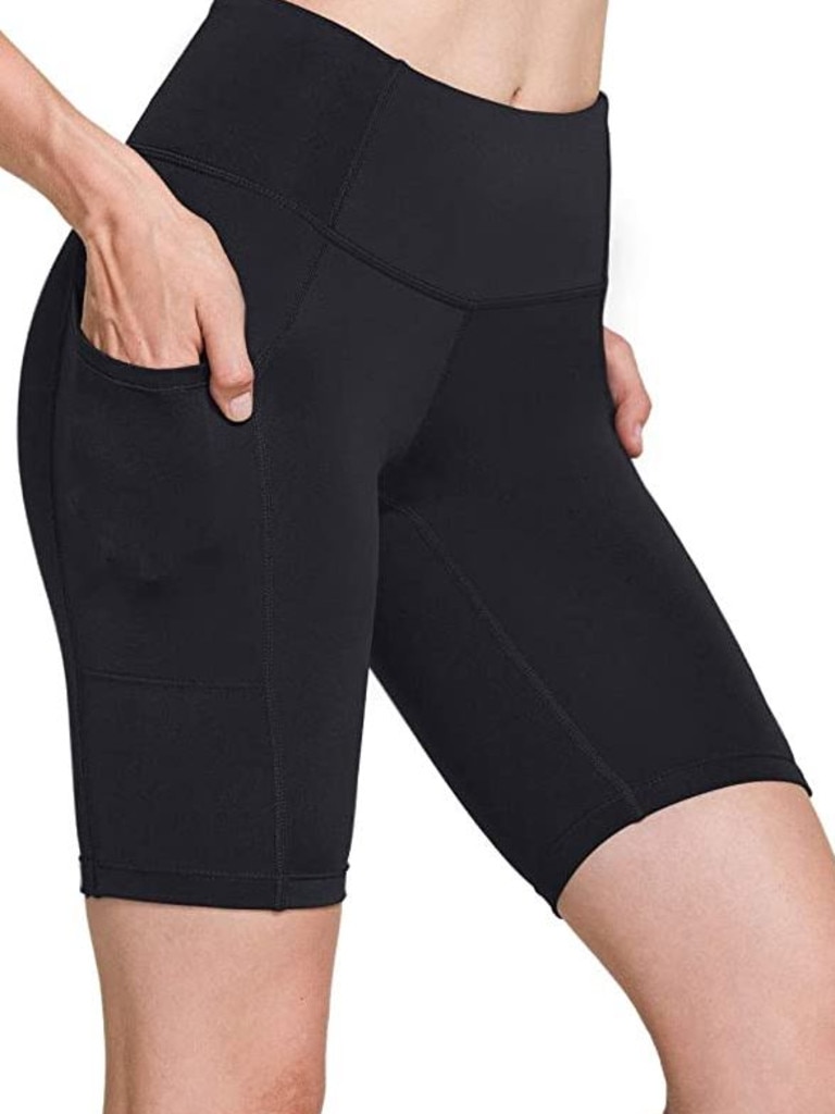 Women Cotton High Waist Active Bermuda Bike Short Leggings - 7