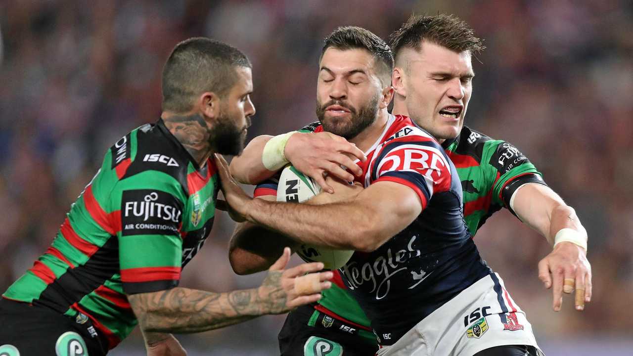 Roosters James Tedesco during the NRL Preliminary Final match between the Sydney Roosters and South Sydney Rabbitohs at Allianz Stadium. Picture: Brett Costello