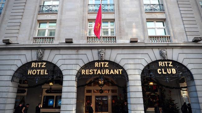 The Ritz hotel in central London. Picture: AFP