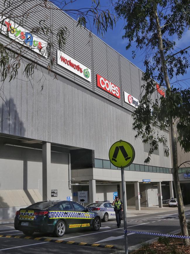 Police at the scene on Friday. Picture: Hamish Blair