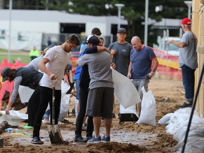 Collaroy surf club had waves pass through the closed doors damaging stuff inside ., The Collaroy beach front has gone taking with it property's and possessions, this happened last night during the storms. pic John Grainger