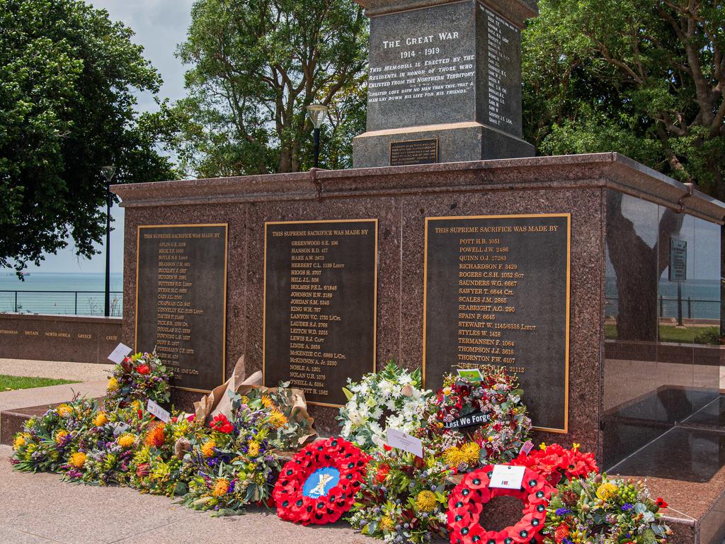 Darwin Cenotaph's Remembrance Day service, 2023. Picture: Pema Tamang Pakhrin