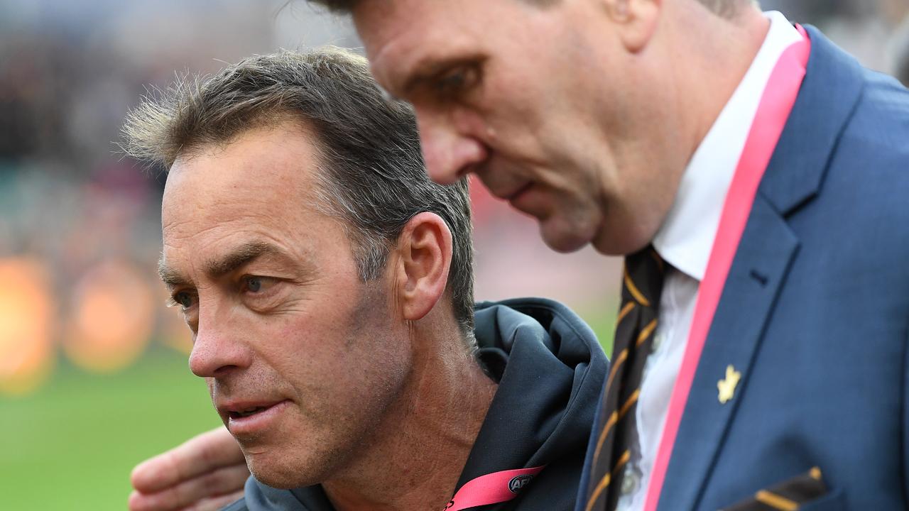 Alastair Clarkson and Hawthorn chief executive Justin Reeves