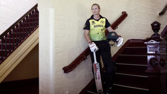 Australian captain Meg Lanning in the Members Pavilion at the SCG