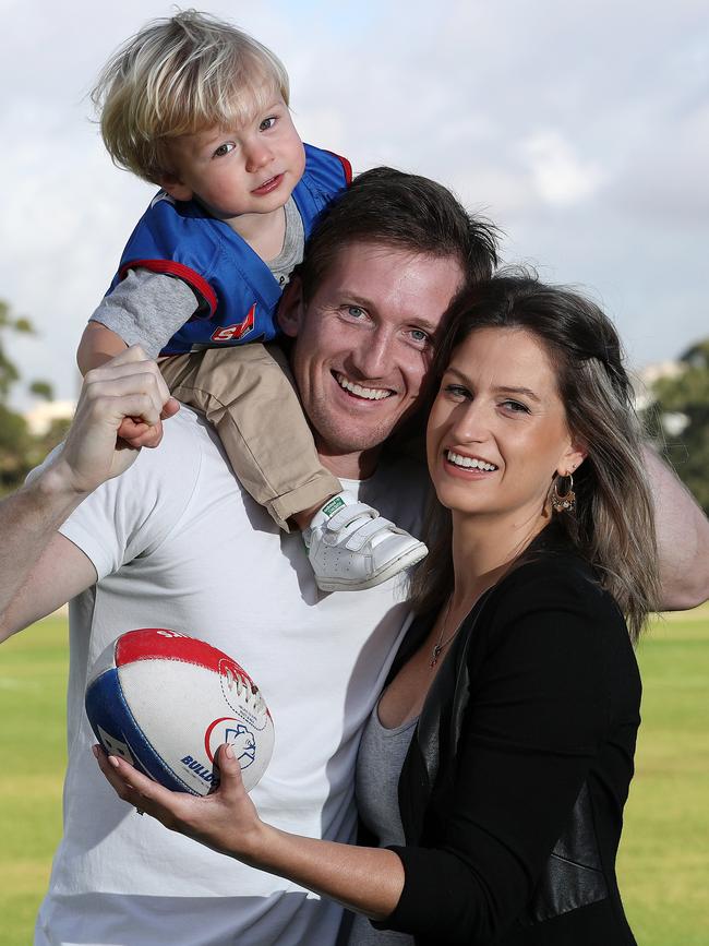 Trent Goodrem with wife Carly and their son Nate 20 months. Picture: Dylan Coker