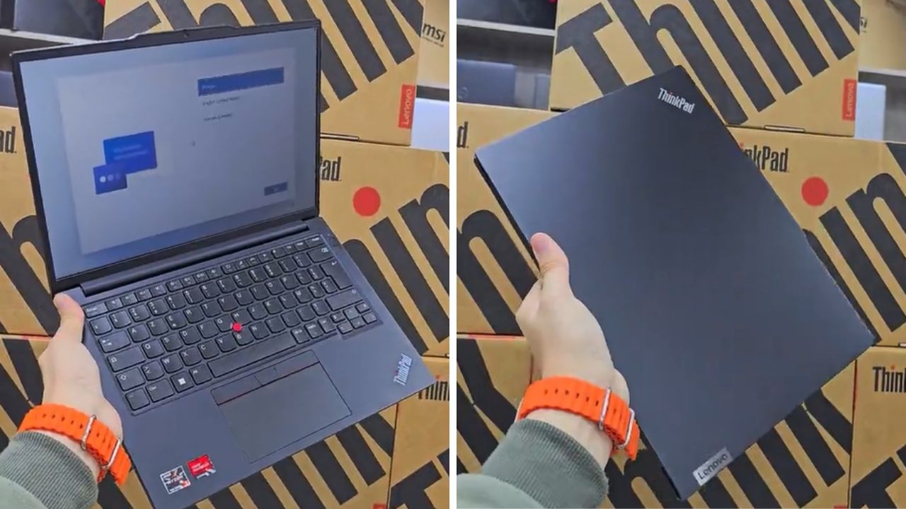 Massive $844 off 'excellent value' Lenovo laptop. Picture: TikTok/@alem_informatique1.