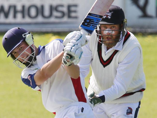 Cricket BPCA A1: Queenscliff v Armstrong Creek. Queenscliff batsman Luke Adam Picture: Mark Wilson