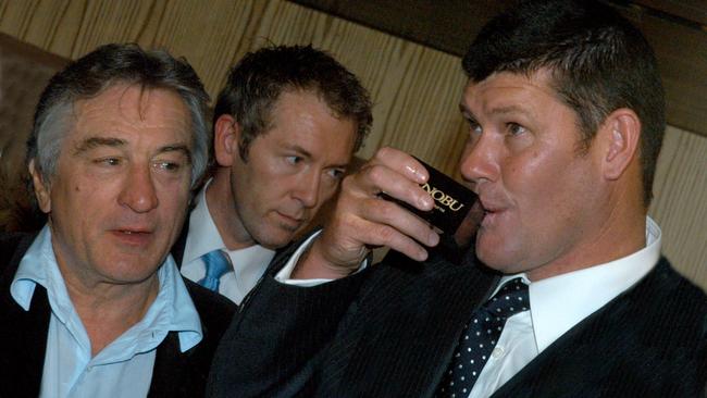 Robert de Niro and James Packer at the Nobu launch in 2007.