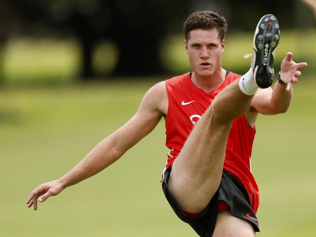 Hayden McLean impressed in the Swans’ first full day back on the track. Picture: Phil Hillyard