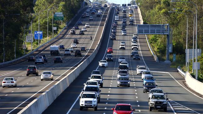 Afternoon traffic on the M1 as commuters head through Nerang. Picture: David Clark