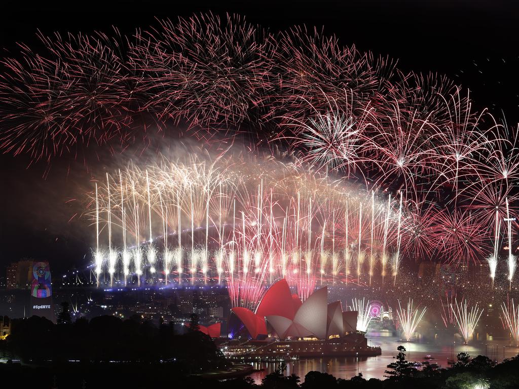 New Year's Eve 2018 - The midnight fireworks display over the Sydney Opera House and Sydney Harbour Bridge. Picture: Toby Zerna