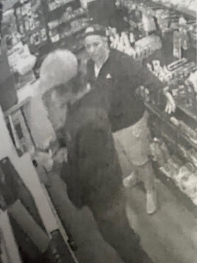 CCTV still image taken from the servo during the alleged robbery. Picture: supplied