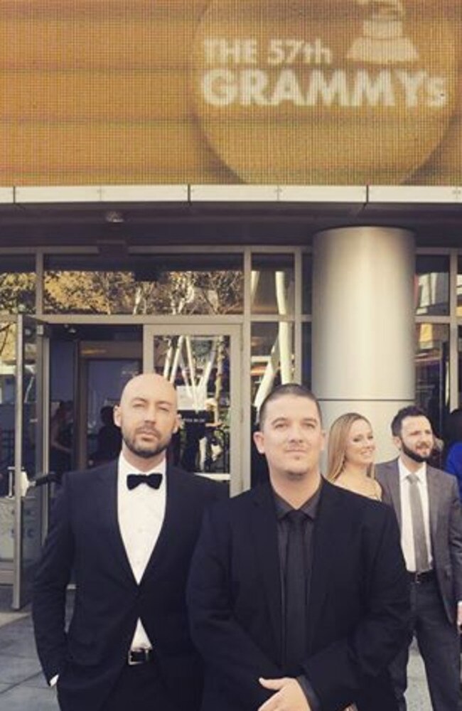 M-Phazes and his manager, Nathan Flack, at the Grammys.