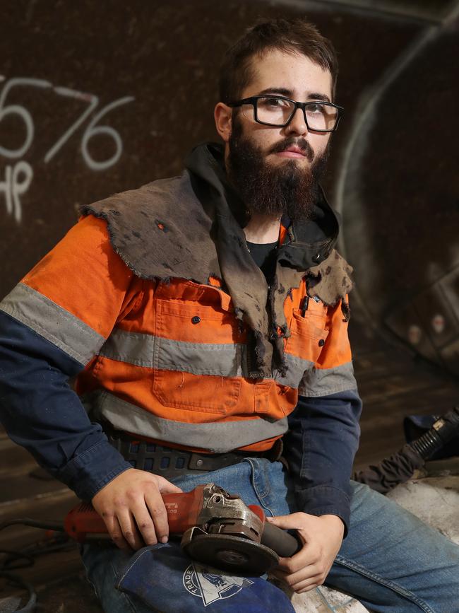 Muswellbrook apprentice boilermaker Drew Cassar: “It pretty much could cost our jobs.” Picture: David Swift