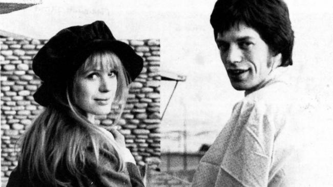 Marianne Faithfull with Mick Jagger in San Remo in 1966.