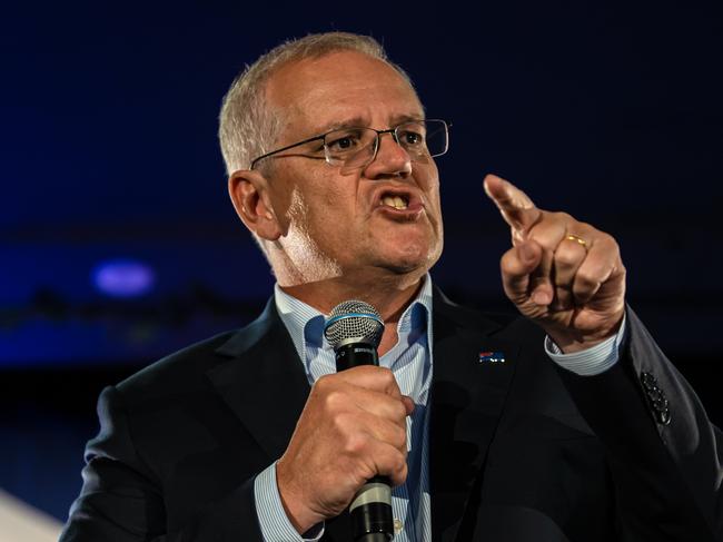 ELECTION TEAM 2022LIBERAL BUS TOUR 22/4/2022Prime Minister Scott Morrison attends the CENTRAL COAST & HUNTER VALLEY CAMPAIGN RALLY held in the electorate of Dobell and gives a speech. Held at Mingara.Picture: Jason Edwards ATTENDING:The Hon Scott Morrison MP, Prime MinisterMrs Jenny MorrisonSenator Jim Molan AO DSC, Senator for NSWMrs Anne MolanSenator Hollie Hughes, Senator for NSWMrs Lucy Wicks, Member for RobertsonDr Michael Feneley, Liberal Candidate for DobellMs Brooke Vitnell, Liberal Candidate for PatersonMs Nell McGill, Liberal Candidate for ShortlandMs Katrina Wark, Liberal Candidate for Newcastle