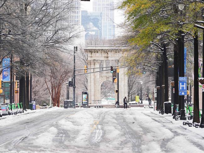 Large parts of the US have been hit by extreme winter weather conditions. Picture: AFP