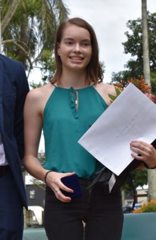 Gympie Australia Day Awards 2022: Young Citizen of the Year award winner Hannah Johnston. Photo: Elizabeth Neil