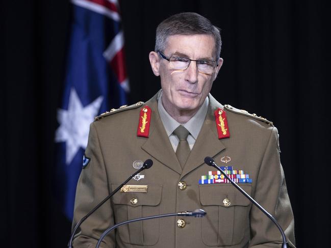 ADF chief General Angus Campbell said the Brereton report discloses the “disgraceful and a profound betrayal of the Australian Defence Force’s professional standards and expectations.” Picture: NCA NewsWire /Gary Ramage