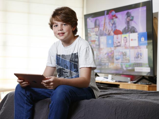 Zac Nowytarger, 11, is heading off to high school next year and his mum is encouraging him to read more. Picture: Richard Dobson