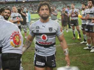 Ruben Wiki leaves the field for the last time following the New Zealand Warriors 32-6 loss to Manly Warringah Sea Eagles in the Elimination Semi Final NRLmatch at Sydney Football Stadium, Saturday, Sept. 27, 2008. Now 44, Wiki will return for the Warriors at the 2017 Auckland Nines. (AAP Image/Action Photographics, Colin Whelan) NO ARCHIVING, EDITORIAL USE ONLY. Picture: COLIN WHELAN