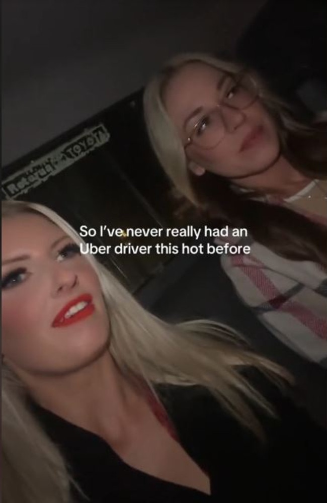 They filmed themselves flirting with their Uber driver Picture: TikTok / @itsthatkiwigirl