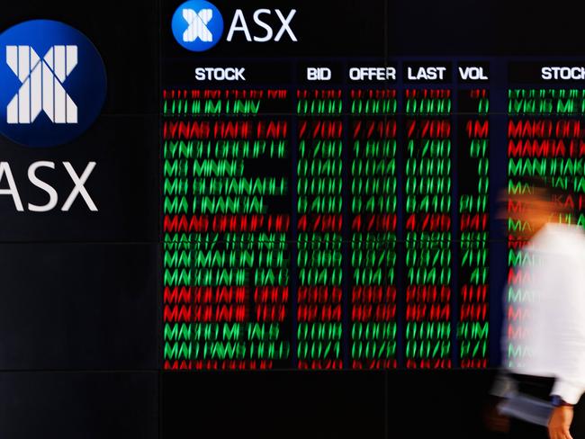 SYDNEY, AUSTRALIA - NewsWire Photos, October 29 2024. GENERIC. Stocks. Finance. Economy. Stock price ticker of the Australian Stock Exchange, ASX, at their offices on Bridge Street. Picture: NewsWire / Max Mason-Hubers