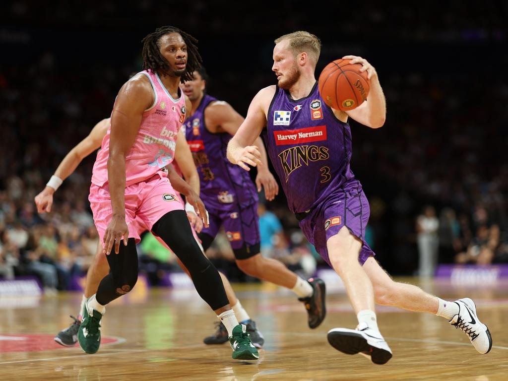 Tyler Robertson in action during the round six NBL match between Sydney Kings and New Zealand Breakers at Qudos Bank Arena. Photo: Mark Metcalfe/Getty Images.