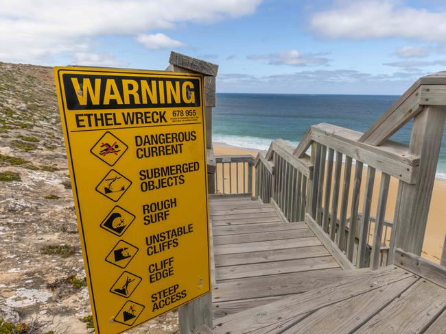 ADELAIDE, AUSTRALIA, NewsWire Photos. December 29, 2023. Ethel Beach in South Australia where 15 year-old surfer Khai Cowley was fatally attacked by a shark. Picture: NCA NewsWire / Ben Clark