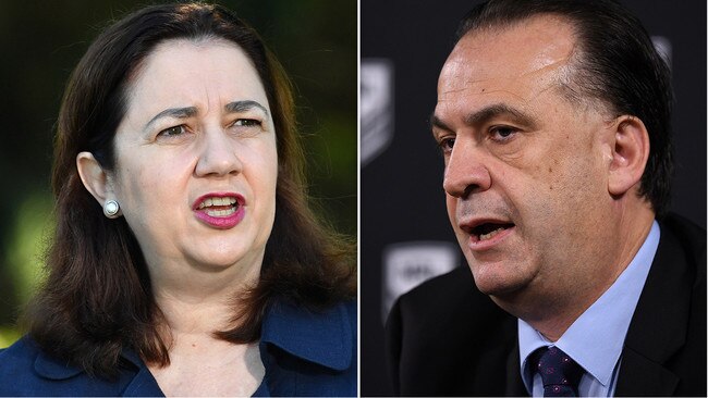 Annastacia Palaszczuk and Peter V'landys