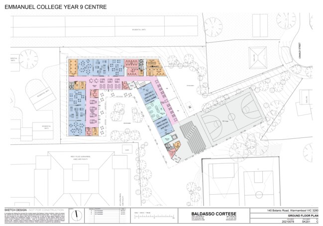 Emmanuel College Year 9 Centre Ground Floor Plan by Baldasso Cortese. Picture: Emmanuel College