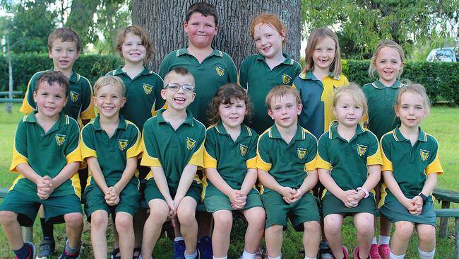 Bell State School, Year 1 2022. Back row (L-R) Bailey, Matilda, Hunter, Olivia, Byanca, Sally. Front row (L-R) Hudson, Nikolas, Quade, Katie, James, Ellie, Emily. Picture: contributed.