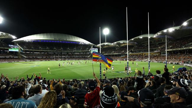 A shot from the Crows-Carlton Gather Round game in 2023. Picture: Phil Hillyard