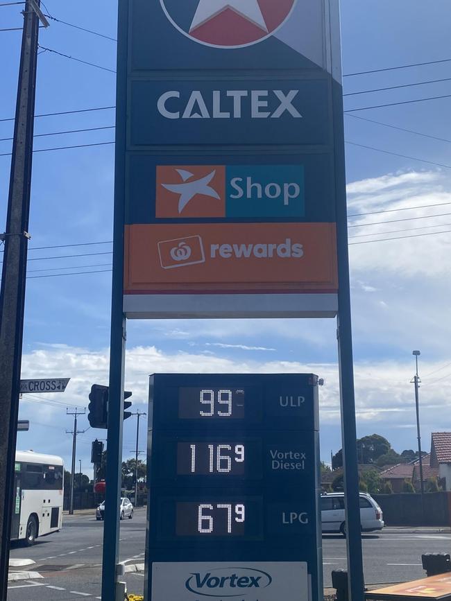 Caltex on Marion Rd at Plympton. Picture: Dixie Sulda