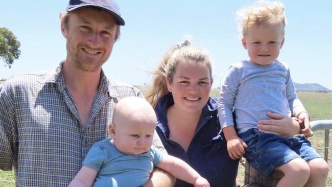 Ben and Michelle Walker, with children Blue and Murphy, milk 800 cows on 400 hectares at Mt Schank, SA, in a 50:50 share farming arrangement with property owner Chris Proctor.