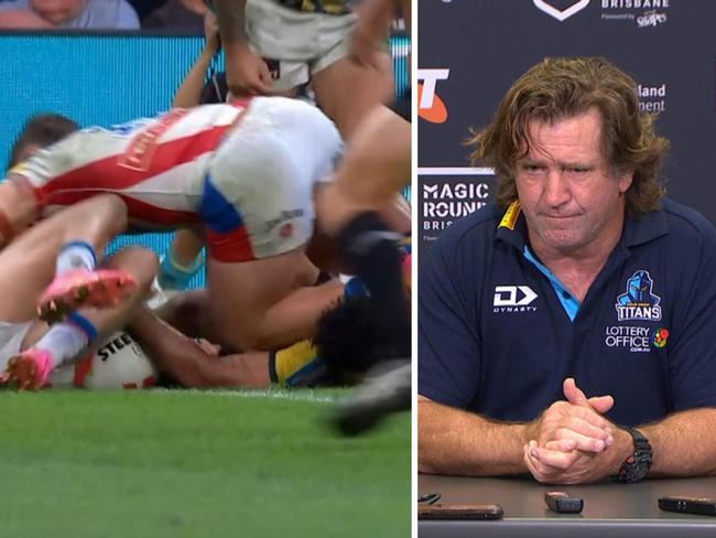 Des Hasler went nuclear. Photo: Fox Sports