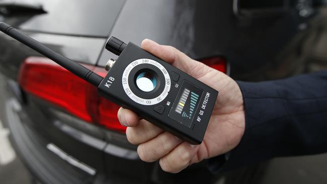 A GPS tracker detector can search for planted devices on a car. Picture: David Caird